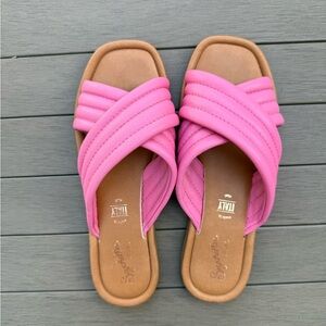 Seychelles Vibrant Pink Slide Sandals